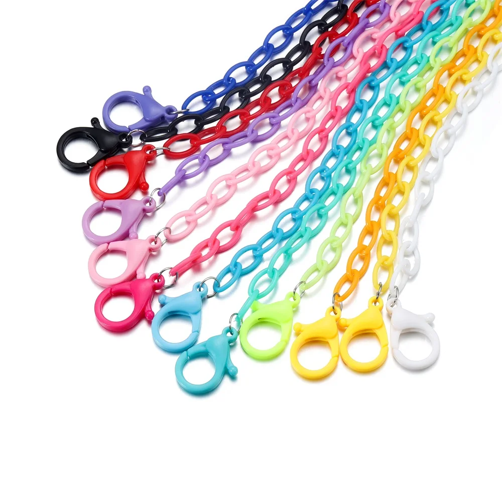 

1Pcs Colourful Link Chain Lobster Clasp Pendents Connects Charms Acrylic Craft For DIY Necklace Bracelet Jewelry Making Supplie