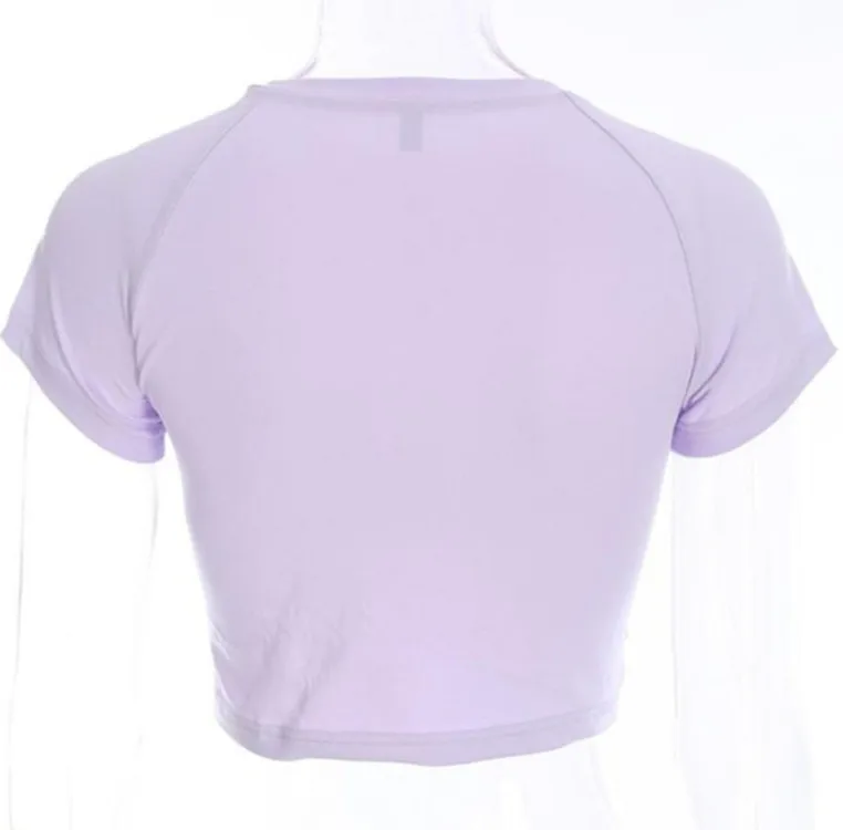 Sexy Alphabet print t shirts women Y2K clothes 2020 summer harajuku ladies tops Short sleeve streetwear short Crop top feminina
Sexy Alphabet print t shirts women Y2K clothes 2020 summer harajuku ladies tops Short sleeve streetwear short Crop top feminina