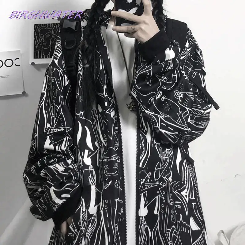 Women Hoodies Autumn 2022 Harajuku Cartoon Printing Zip Up Jackets Loose Oversize Women Sweatshirt Plus Size Female Coat
Women Hoodies Autumn 2022 Harajuku Cartoon Printing Zip Up Jackets Loose Oversize Women Sweatshirt Plus Size Female Coat