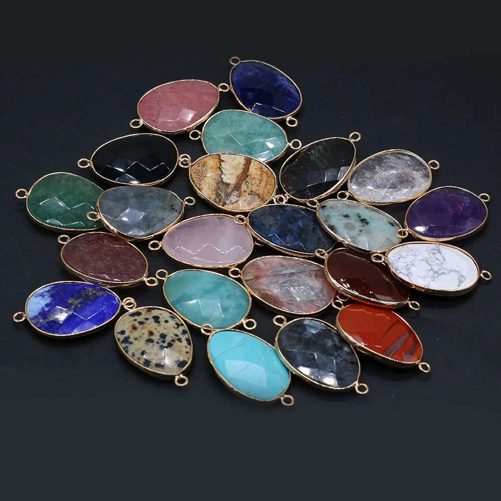 Sale Natural Stone Agate Rose Quartz Gilt Edge Connector Pendant Crafts Making DIY Necklace Earrings Charm Jewelry Gift
Sale Natural Stone Agate Rose Quartz Gilt Edge Connector Pendant Crafts Making DIY Necklace Earrings Charm Jewelry Gift