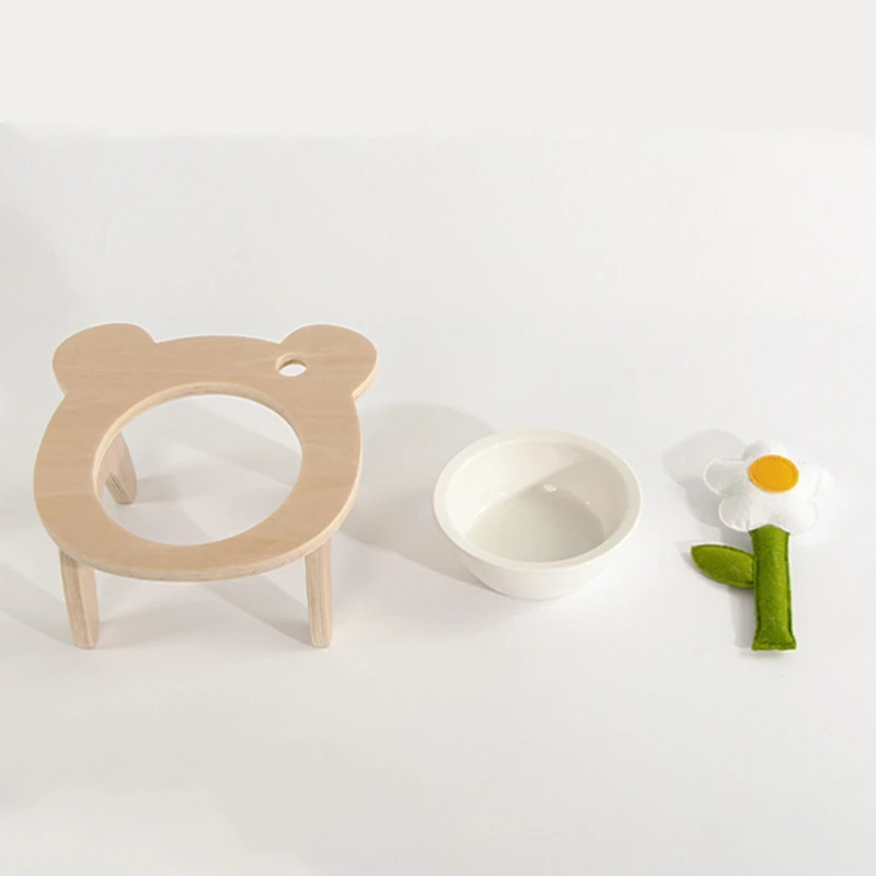 Pet Elevated Ceramic Bowl Feeder with Raised Anti-Slip 10 Tilted Wood Station Cats Dogs Feeding Dispenser
Pet Elevated Ceramic Bowl Feeder with Raised Anti-Slip 10 Tilted Wood Station Cats Dogs Feeding Dispenser