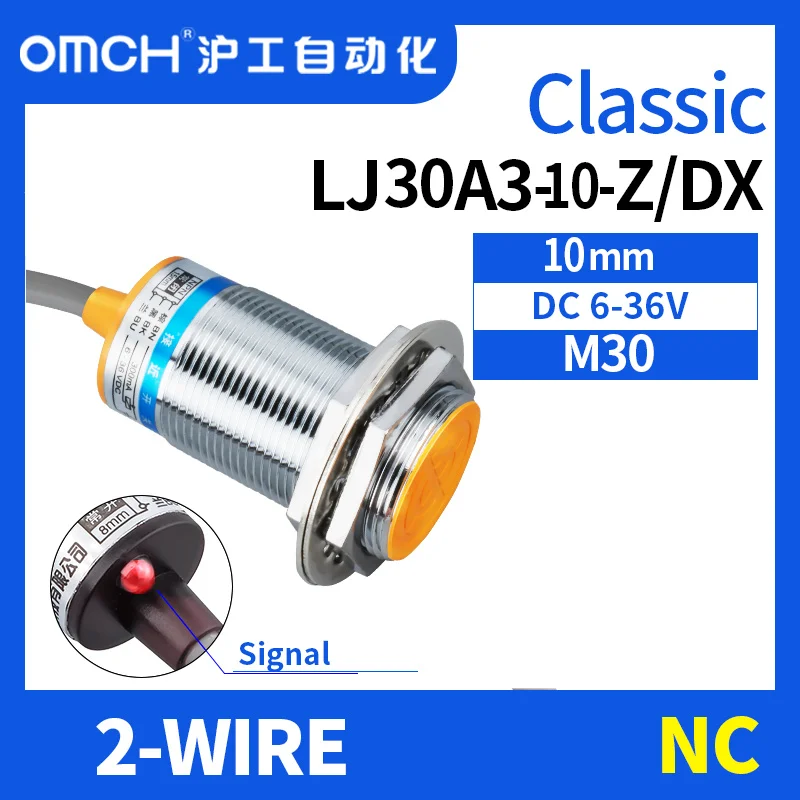 

OMCH M30 flush metal inductive proximity switch sensor switch 2-WIRE NC LJ30A3-10-Z/DX detection range 10mm