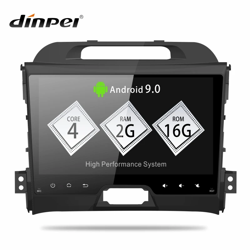 Dinpei 9 "Android 0 автомобильный Радио мультимедийный плеер для kia sportage 2010 2011 2012 2015 gps