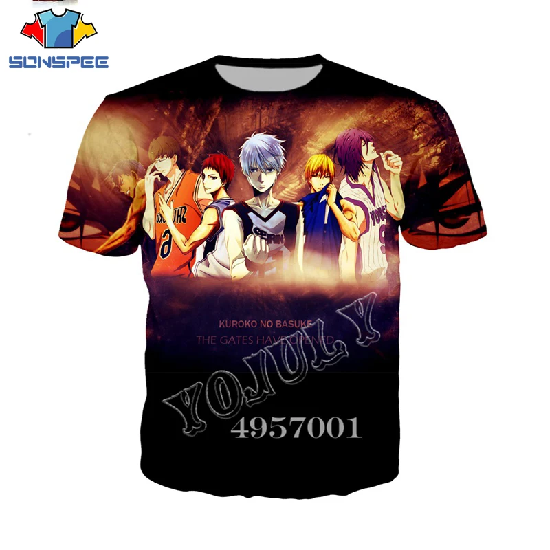 SONSPEE New Anime Kuroko Basketball 3D Print Harajuku Clothing Unisex Casual Fashion T-Shirt Short-Sleeved Men Tee Top Pullover
SONSPEE New Anime Kuroko Basketball 3D Print Harajuku Clothing Unisex Casual Fashion T-Shirt Short-Sleeved Men Tee Top Pullover