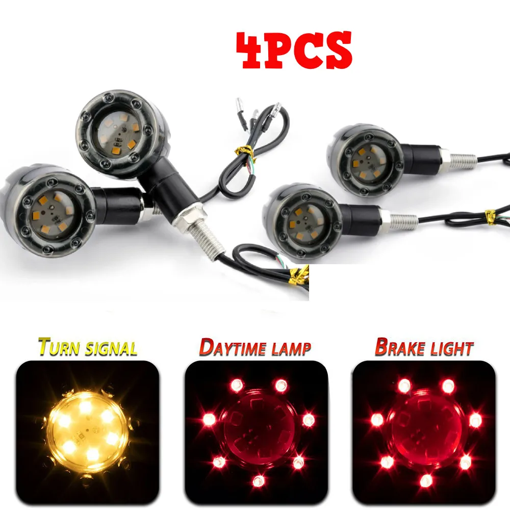 Bullet Motorcycle LED Turn Signals Brake Running Tail Light For Harley Etc. Motorcycle Accessories DC 12V
Bullet Motorcycle LED Turn Signals Brake Running Tail Light For Harley Etc. Motorcycle Accessories DC 12V