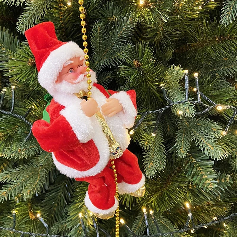 Santa Claus Electric Ladder Climbing Christmas Figurine Ornament Climb Up The Beads and Go Down Repeatedly Kids Toy Gifts
Santa Claus Electric Ladder Climbing Christmas Figurine Ornament Climb Up The Beads and Go Down Repeatedly Kids Toy Gifts