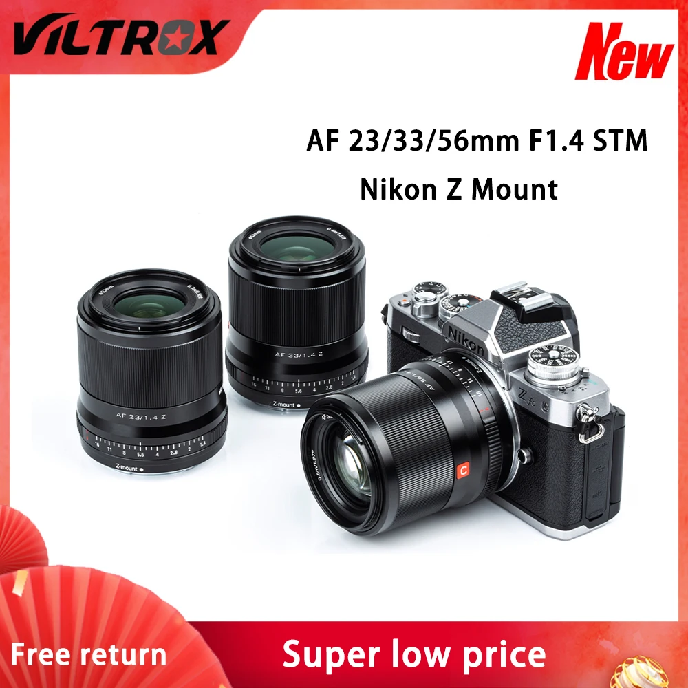 VILTROX 23 мм 33 мм 56 мм F1.4 Автофокус Большая диафрагма объектив для портретной фотосъемки объектив для Nikon объектив с креплением Z объектив камер...
VILTROX 23 мм 33 мм 56 мм F1.4 Автофокус Большая диафрагма объектив для портретной фотосъемки объектив для Nikon объектив с креплением Z объектив камер...