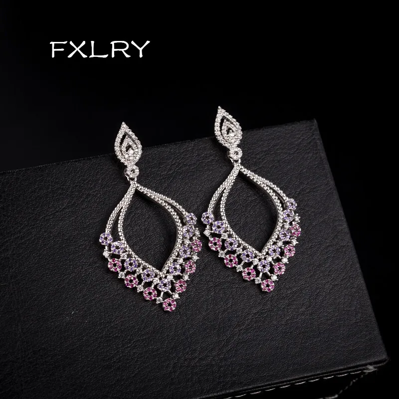 FXLRY Vintage Design Large Party Earring Jewelry Cubic Zirconia Setting Long Flower Drop Big Size Fancy Earrings For Women 
FXLRY Vintage Design Large Party Earring Jewelry Cubic Zirconia Setting Long Flower Drop Big Size Fancy Earrings For Women
