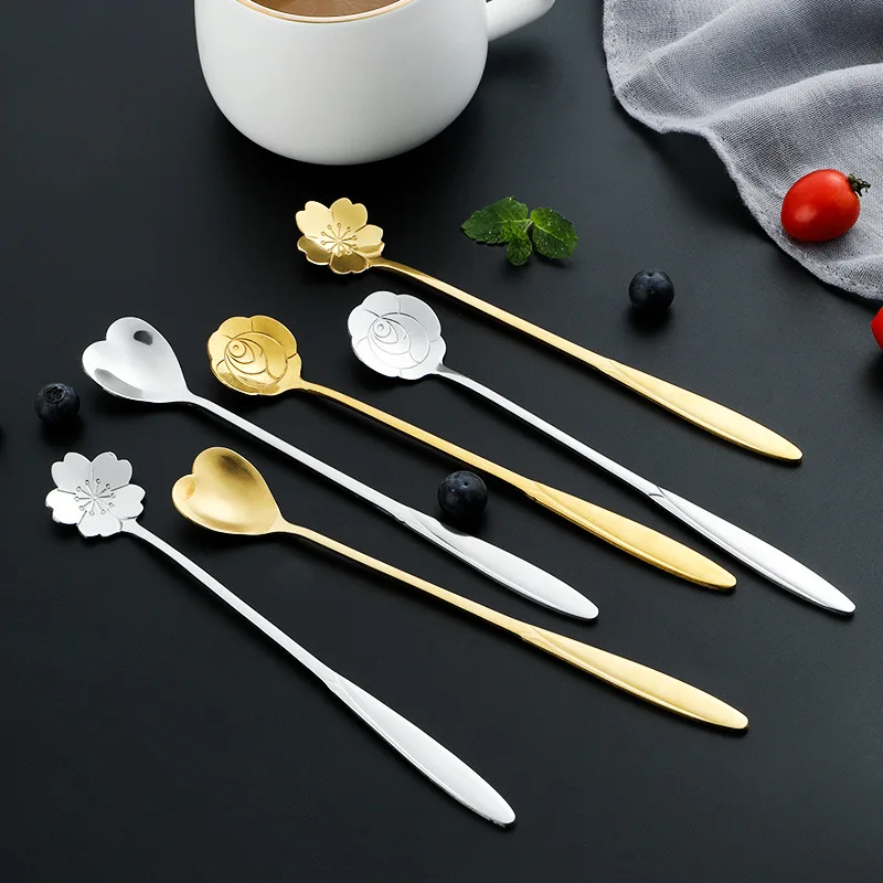 Long Handle Tea Coffee Mixing Spoon Stainless Steel Spoon Home Creative Japanese Style Cute Petal Dessert Spoon Drink Tableware
Long Handle Tea Coffee Mixing Spoon Stainless Steel Spoon Home Creative Japanese Style Cute Petal Dessert Spoon Drink Tableware
