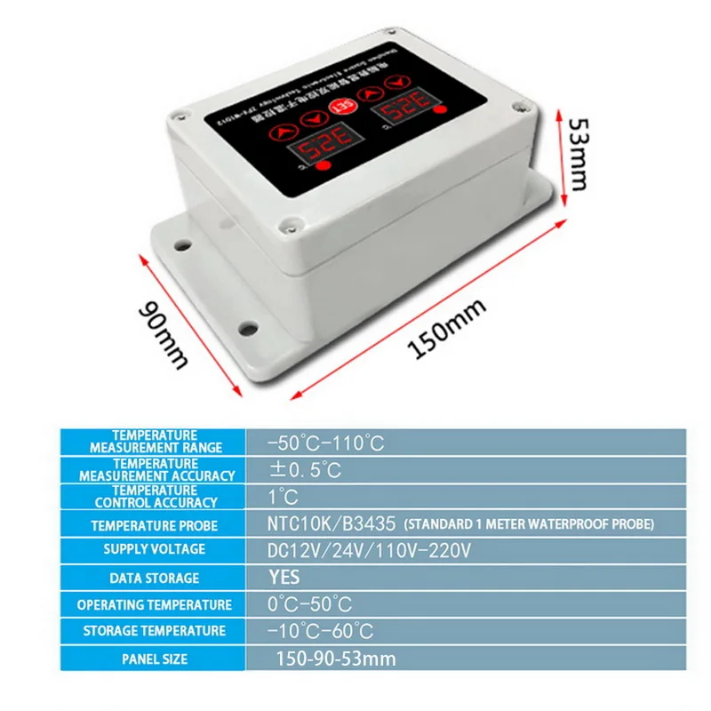 Oven breeding incubation Smart Temperature Controller Temp Regulator Alarm High or Low Temperature Alertor
Oven breeding incubation Smart Temperature Controller Temp Regulator Alarm High or Low Temperature Alertor
