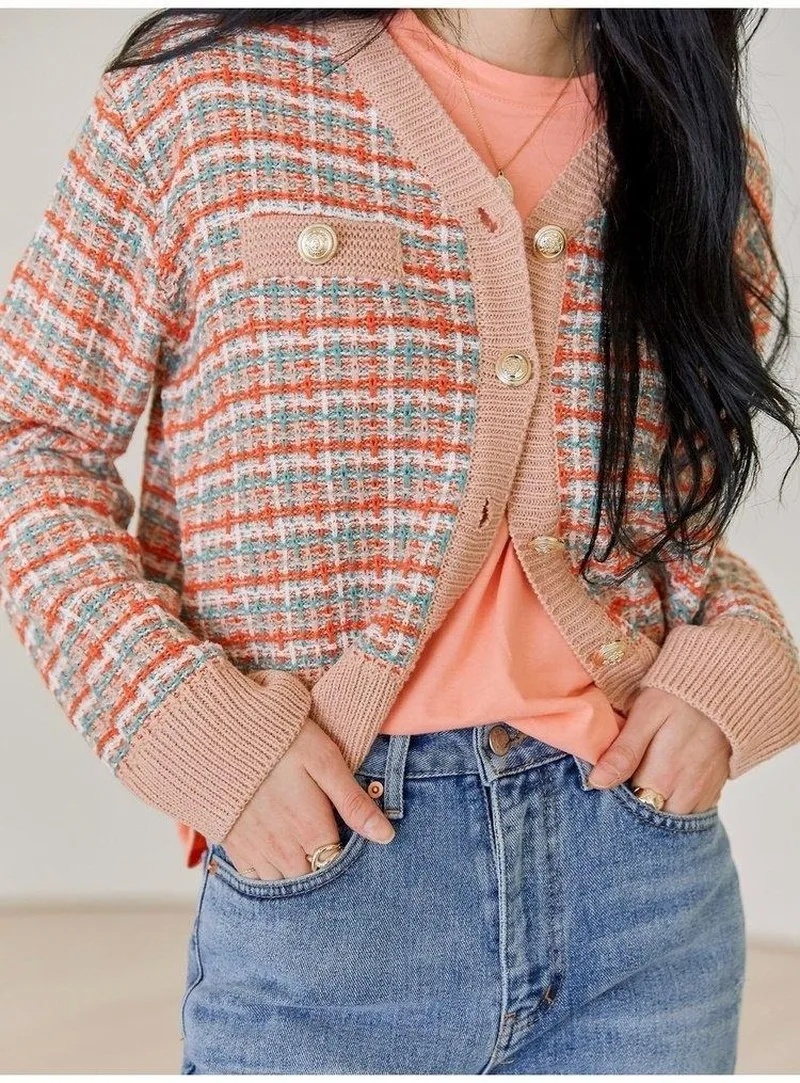 Autumn Tops Short Sleeve V Neck Short Cardigan Plaid Pink Cardigan Womens Sweaters Korean Crop Knitted Sweater Black Harajuku
Autumn Tops Short Sleeve V Neck Short Cardigan Plaid Pink Cardigan Womens Sweaters Korean Crop Knitted Sweater Black Harajuku