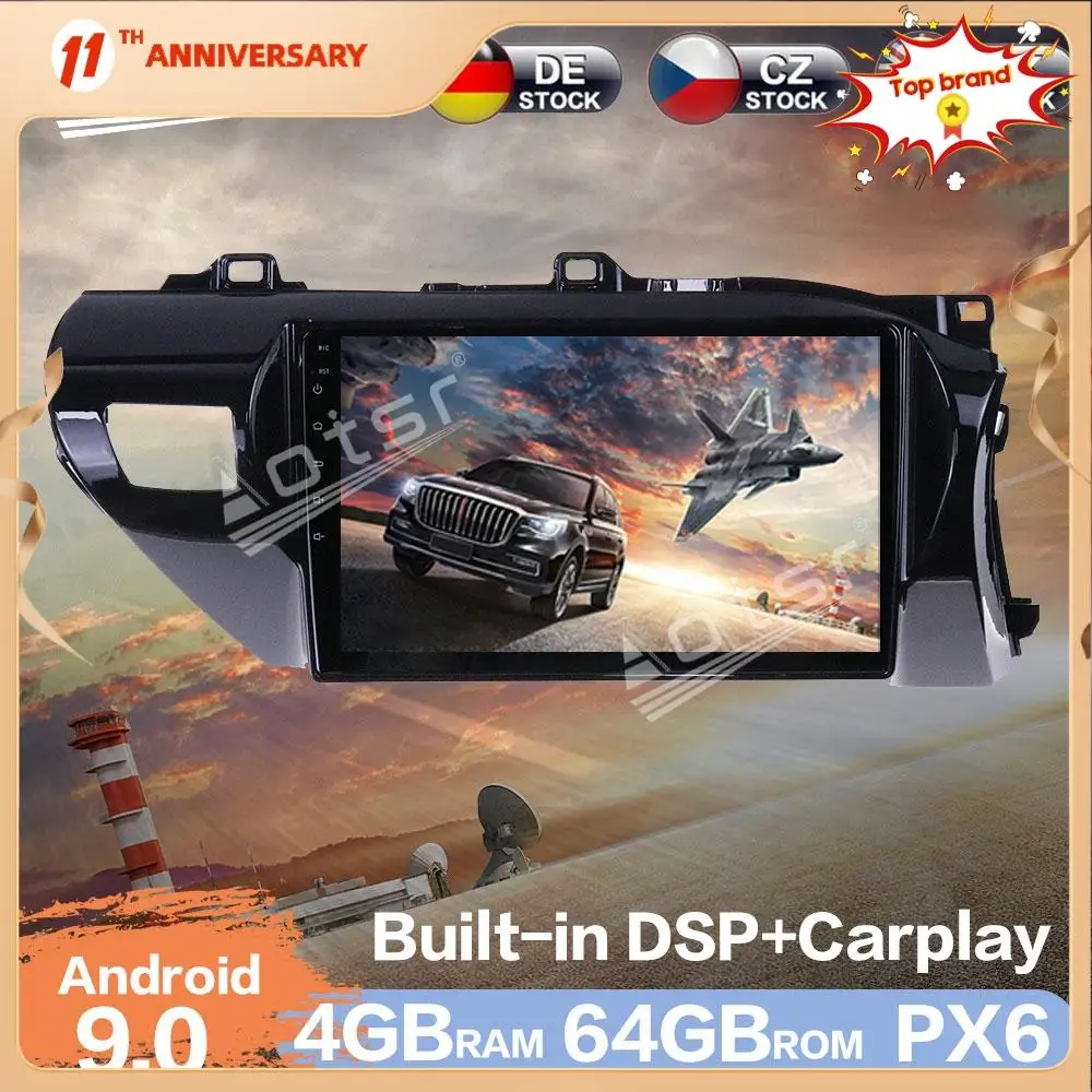 Автомагнитола Aotsr, Android 9,0, 4G RAM, GPS-навигация, DSP, для Toyota Hilux RHD 2015-2020, автомобильная стереосистема, видео, мультимедийный DVD-плеер
Автомагнитола Aotsr, Android 9,0, 4G RAM, GPS-навигация, DSP, для Toyota Hilux RHD 2015-2020, автомобильная стереосистема, видео, мультимедийный DVD-плеер