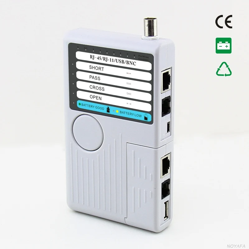 NF-3368 4 in 1 Network Cable Continuity Tester RJ45/RJ11/USB/BNC LAN Cable Cat5 Cat6 Wiremap
NF-3368 4 in 1 Network Cable Continuity Tester RJ45/RJ11/USB/BNC LAN Cable Cat5 Cat6 Wiremap