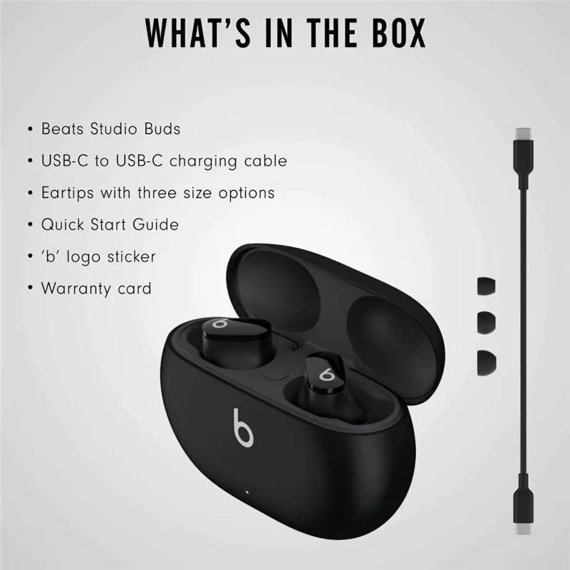 Original Beats Studio Buds True Wireless Noise Cancelling Bluetooth-compatible Earbuds IP4 Waterproof Sweat Proof In-ear Headset
Original Beats Studio Buds True Wireless Noise Cancelling Bluetooth-compatible Earbuds IP4 Waterproof Sweat Proof In-ear Headset
