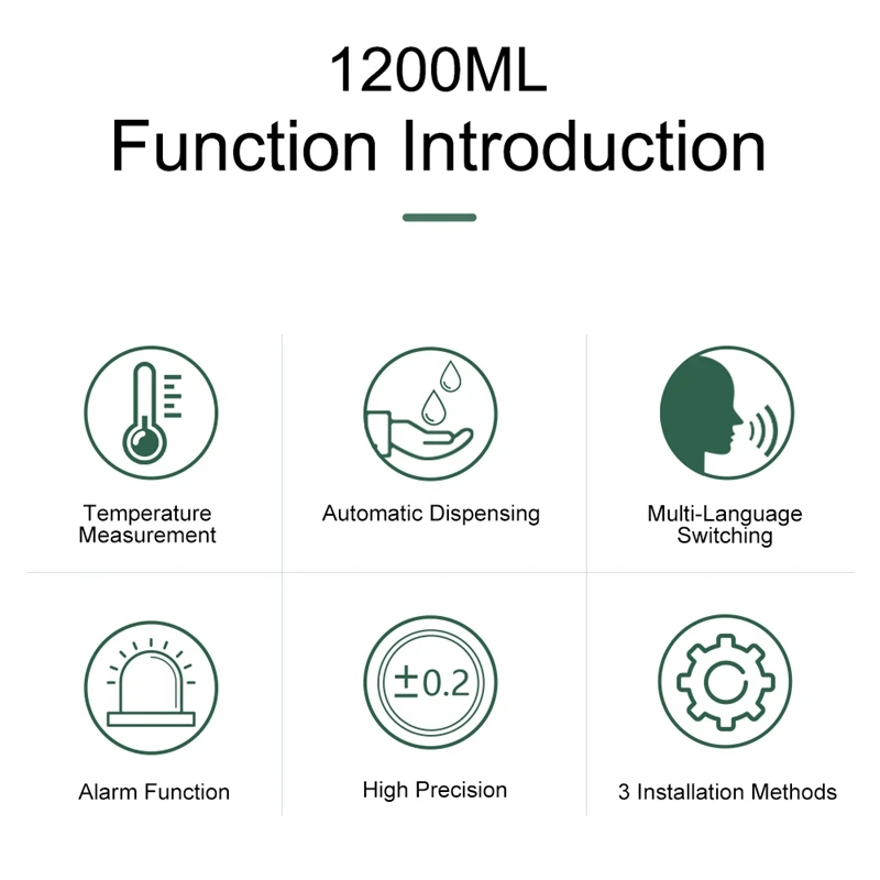 K9 ProPlus Wall-Mounted Thermometer with Soap Dispenser,with Alarm,Suitable for Use in Offices,Schools and Communities
K9 ProPlus Wall-Mounted Thermometer with Soap Dispenser,with Alarm,Suitable for Use in Offices,Schools and Communities