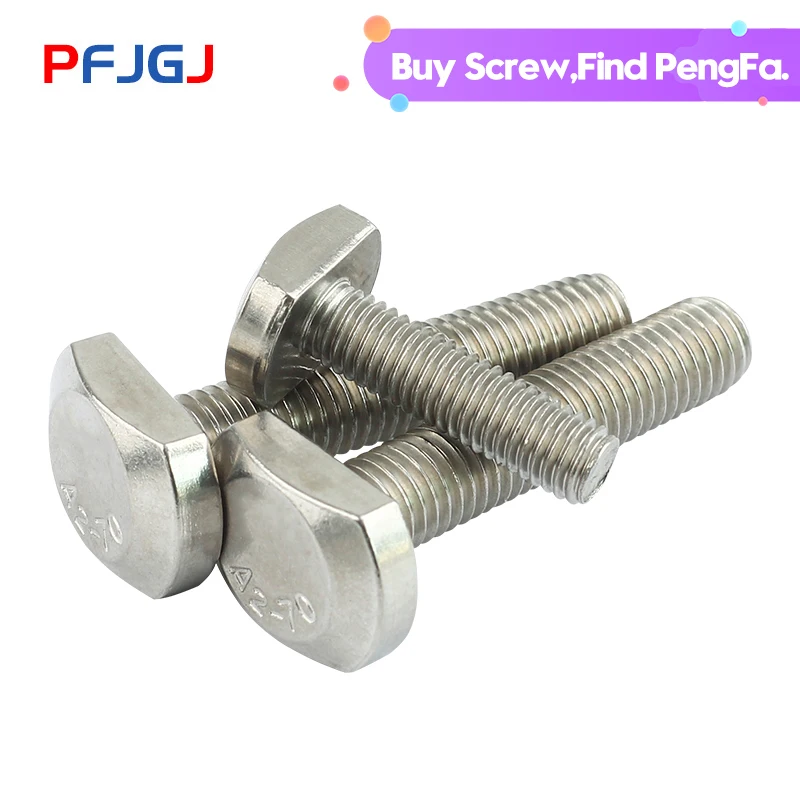 Peng Fa GB37 304 Stainless Steel T-type Screw T-type Groove Bolt T-shaped Press Plate A2-70 Mold M5M6M8M10M12
Peng Fa GB37 304 Stainless Steel T-type Screw T-type Groove Bolt T-shaped Press Plate A2-70 Mold M5M6M8M10M12