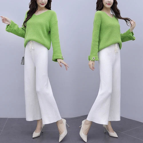 Knitted Sweater Two Piece Set Women 2 Piece Set Top And Pants Autumn Women's Suit Ensemble Femme Deux Pieces Conjunto Feminino
Knitted Sweater Two Piece Set Women 2 Piece Set Top And Pants Autumn Women's Suit Ensemble Femme Deux Pieces Conjunto Feminino