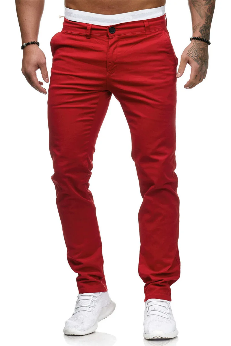 New Arrival Casual Pants Men Elasticity Slim Fit Fashion Trousers Solid Color Men's Four Seasons Pant Streetwear Long Pants
New Arrival Casual Pants Men Elasticity Slim Fit Fashion Trousers Solid Color Men's Four Seasons Pant Streetwear Long Pants