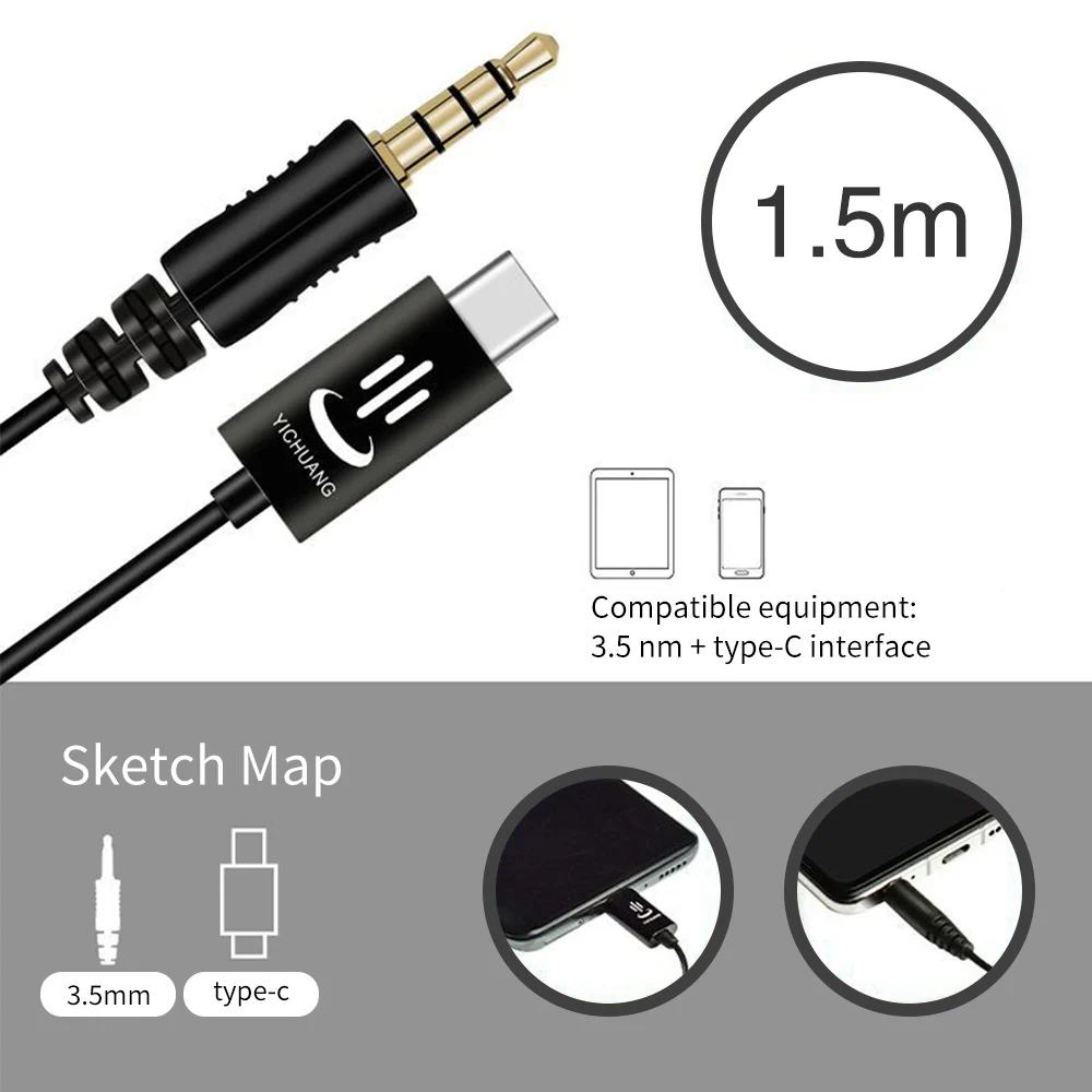3.5mm type-c Mini Portable Microphone Condenser Clip-on Lapel Lavalier Mic Wired Mikrofon/Microphone for Phone for Laptop
3.5mm type-c Mini Portable Microphone Condenser Clip-on Lapel Lavalier Mic Wired Mikrofon/Microphone for Phone for Laptop