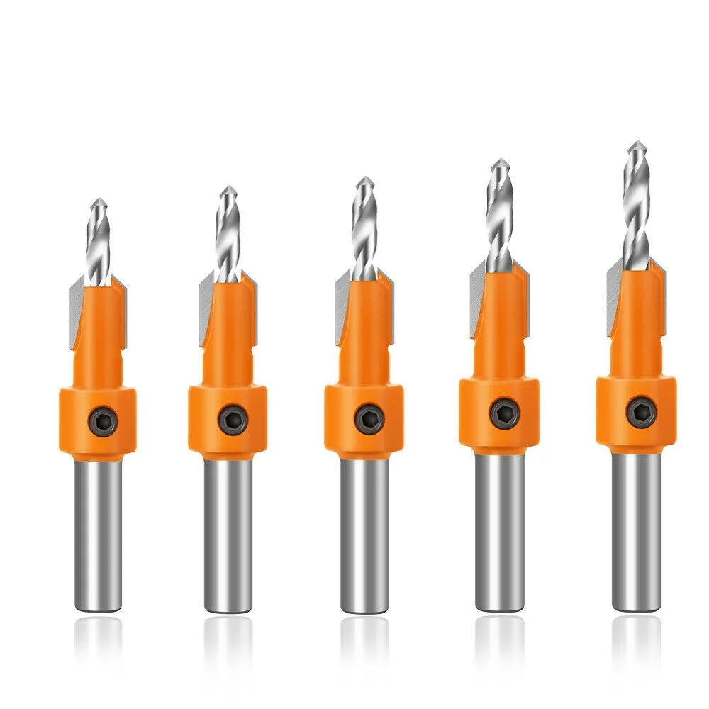 5pc 8mm Shank HSS Woodworking Countersink Drill Bits Router Bit Carbide Tip Screw Extractor Remon Demolition Wood Milling Cutter
5pc 8mm Shank HSS Woodworking Countersink Drill Bits Router Bit Carbide Tip Screw Extractor Remon Demolition Wood Milling Cutter