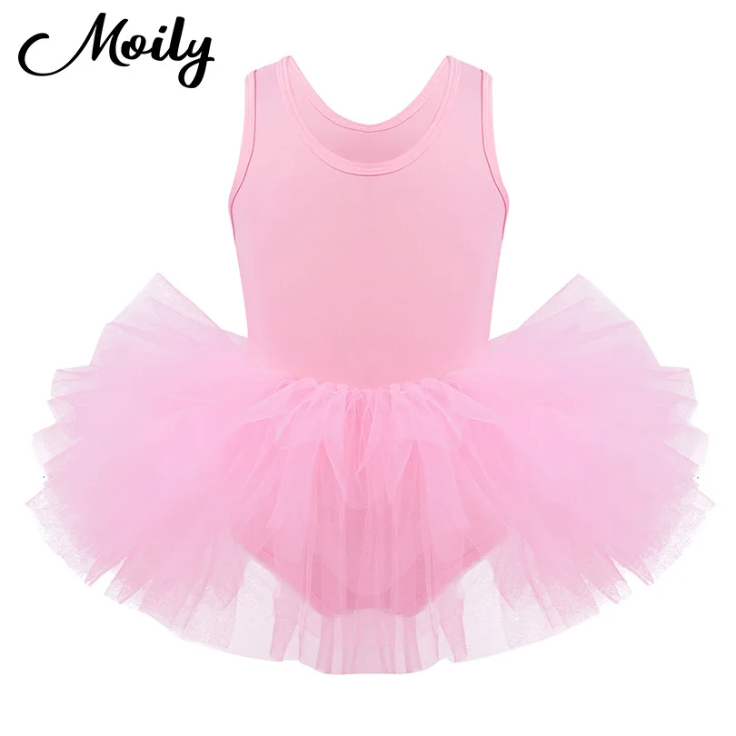 

Toddler Girls Ballet Tutu Dress Ballerina Kids Sleeveless Tulle Skirted Gymnastics Leotards Pink Black Ballet Costumes Dancewear