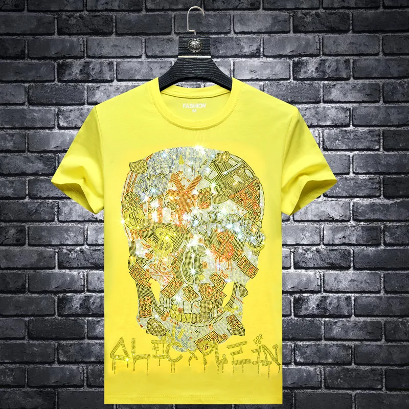 Plus Size 7XL 2021 Skulls T Shirts Mens Fashion Streetwear O Neck Short Sleeve Colorful Rhinestones T-Shirts Men Summer Clothes
Plus Size 7XL 2021 Skulls T Shirts Mens Fashion Streetwear O Neck Short Sleeve Colorful Rhinestones T-Shirts Men Summer Clothes