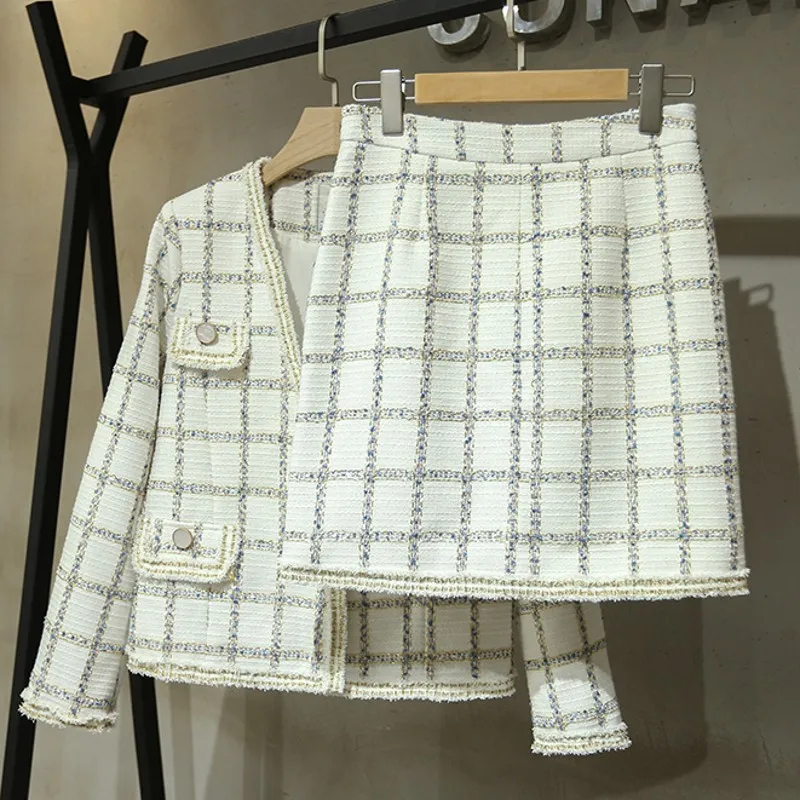Autumn Brand New Fashion Womens Tassel Tweed Jackets Long Sleeve Single Button V-Neck Ladies Plaid Coats Slim Formal Party Wear
Autumn Brand New Fashion Womens Tassel Tweed Jackets Long Sleeve Single Button V-Neck Ladies Plaid Coats Slim Formal Party Wear