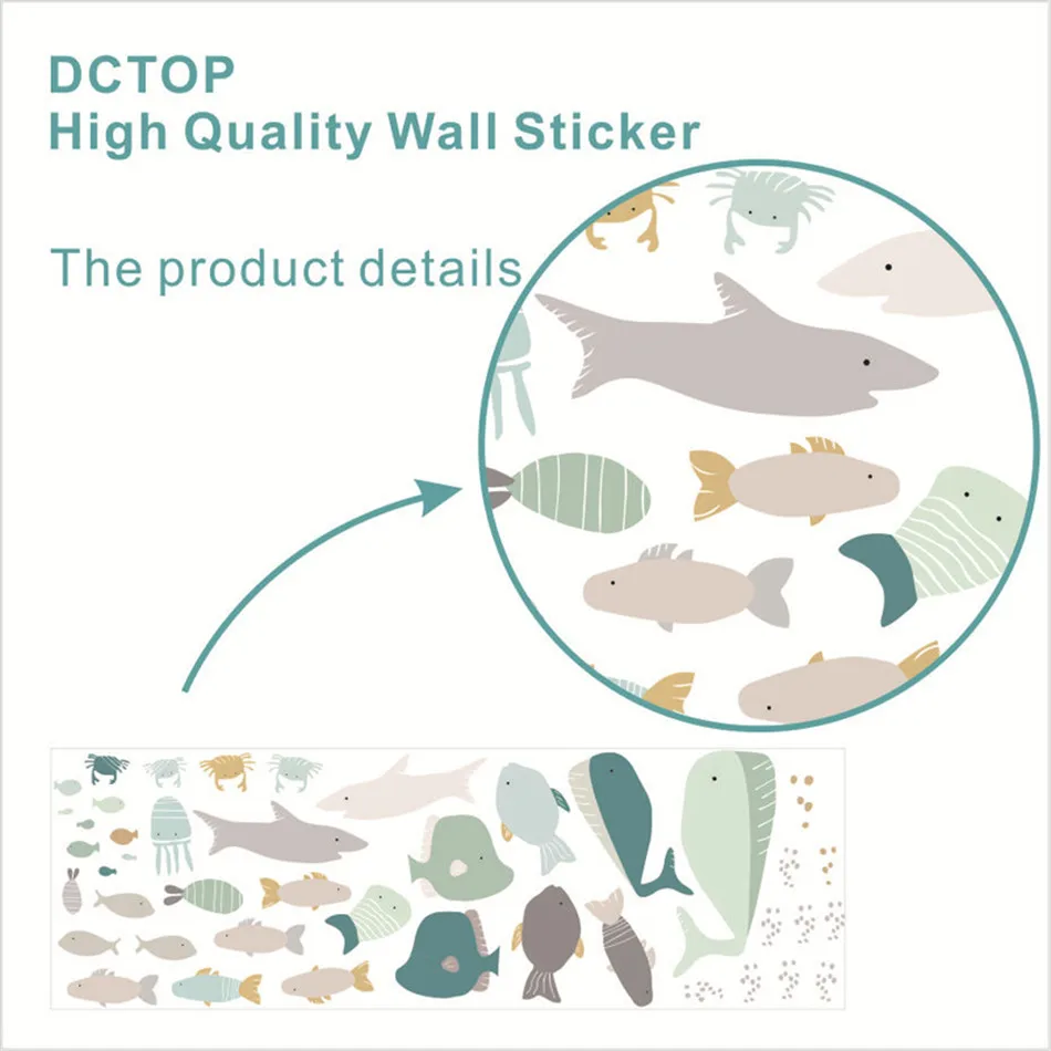 New Ocean Fish Wall Stickers Self-adhesive Children's Room Wall Decoration Stickers Cartoon Whale Graffiti Stickers
New Ocean Fish Wall Stickers Self-adhesive Children's Room Wall Decoration Stickers Cartoon Whale Graffiti Stickers