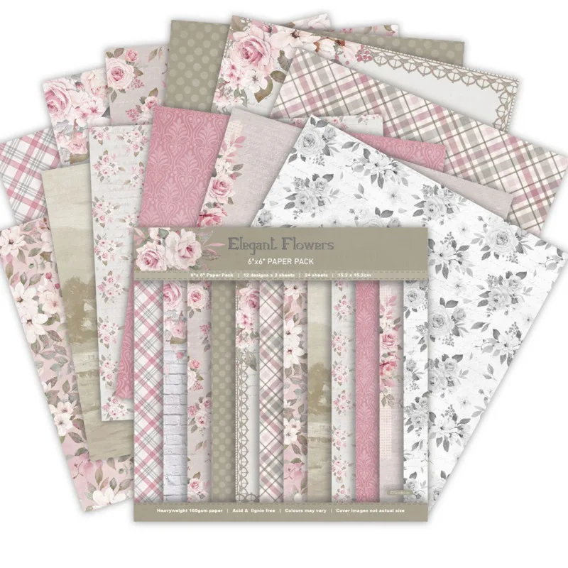 24Sheets 15.2*15.2CM Pink Rose Flower Material Paper Pack Background Papers For DIY Photo Album Scrapbooking Dairy Handmade
24Sheets 15.2*15.2CM Pink Rose Flower Material Paper Pack Background Papers For DIY Photo Album Scrapbooking Dairy Handmade