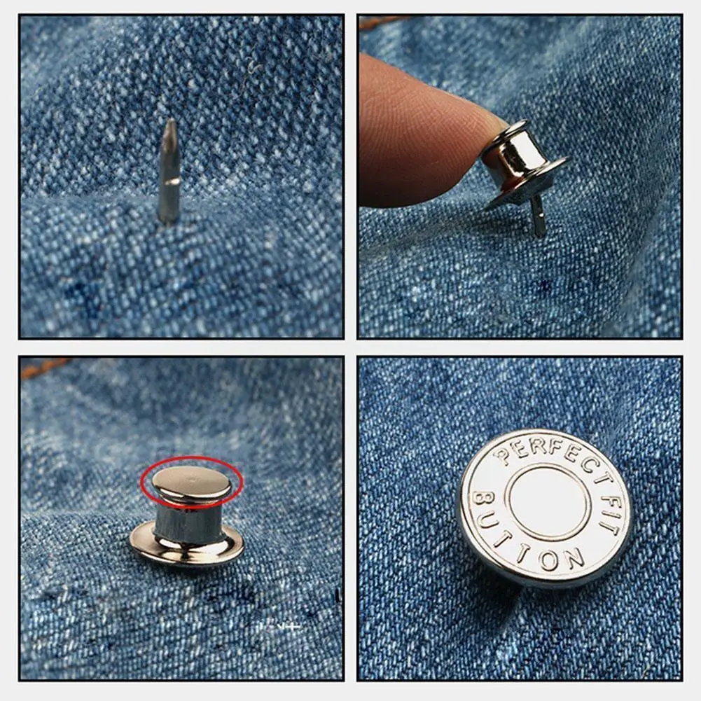 2pcs Adjustable Detachable Jeans Buttons Nail Free Metal Buttons For Clothing Diy Sewing Clothes Accessories Y3s0
2pcs Adjustable Detachable Jeans Buttons Nail Free Metal Buttons For Clothing Diy Sewing Clothes Accessories Y3s0