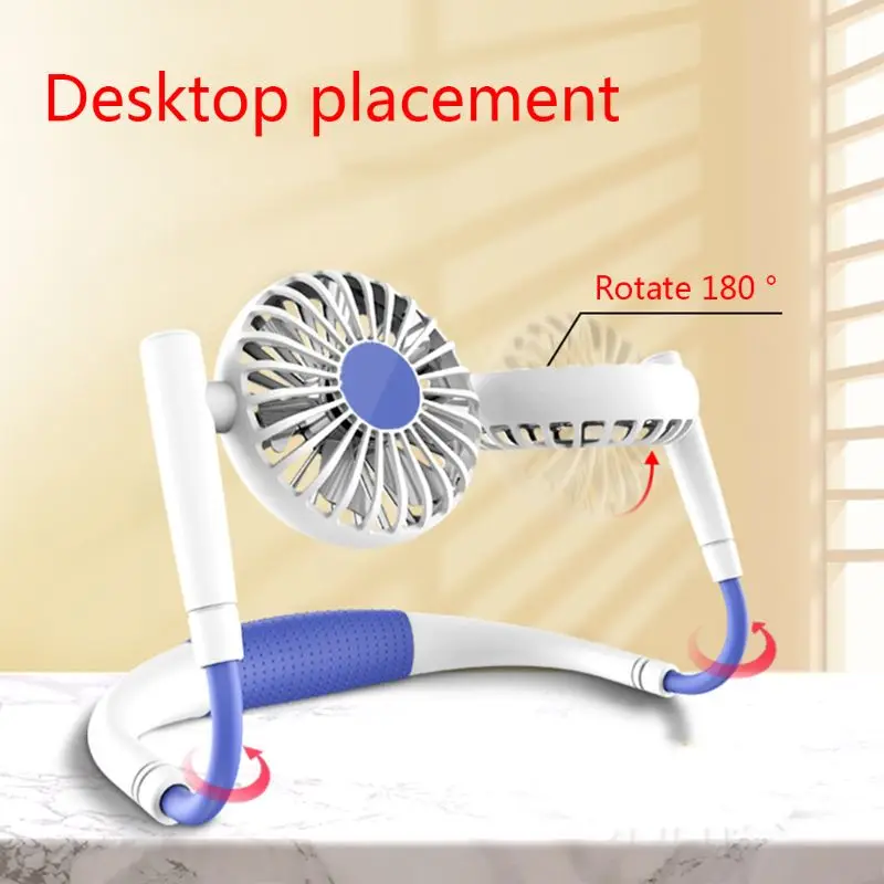1Set USB Rechargeable Hands-free Hanging Neck Fan 3 Speed Adjustable Air Cooler Fan for Home Office Dormitory Use 
1Set USB Rechargeable Hands-free Hanging Neck Fan 3 Speed Adjustable Air Cooler Fan for Home Office Dormitory Use