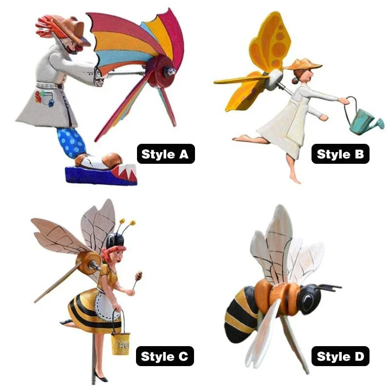 Funny Outdoor Miss Bee Garden Art Decor Whirligigs Wind Spinners Wooden Whirligig Clown Windmill Ornament Elf Dropshipping 
Funny Outdoor Miss Bee Garden Art Decor Whirligigs Wind Spinners Wooden Whirligig Clown Windmill Ornament Elf Dropshipping