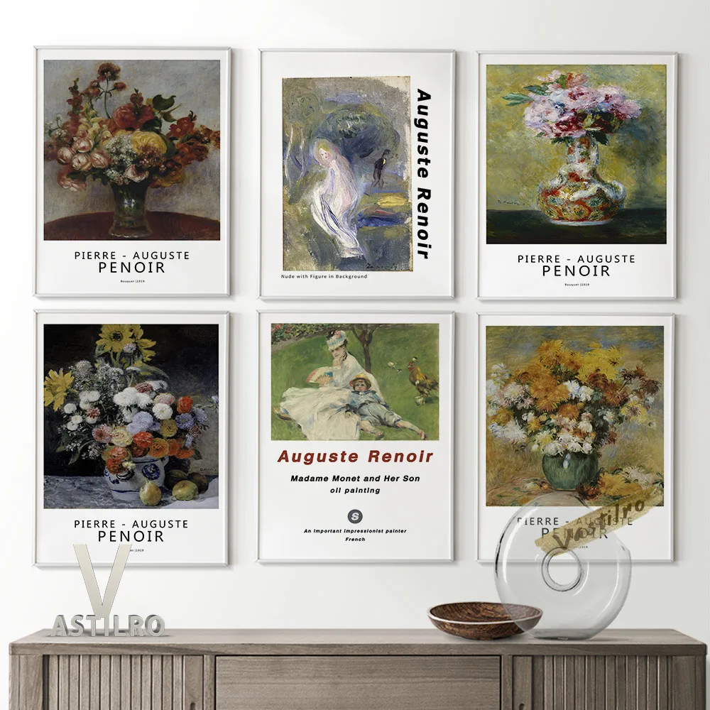 Pierre Auguste Renoir Museum Retro Poster Vase Flower Illustration Modern Wall Art Bedroom Decor Canvas High Quality Painting
Pierre Auguste Renoir Museum Retro Poster Vase Flower Illustration Modern Wall Art Bedroom Decor Canvas High Quality Painting