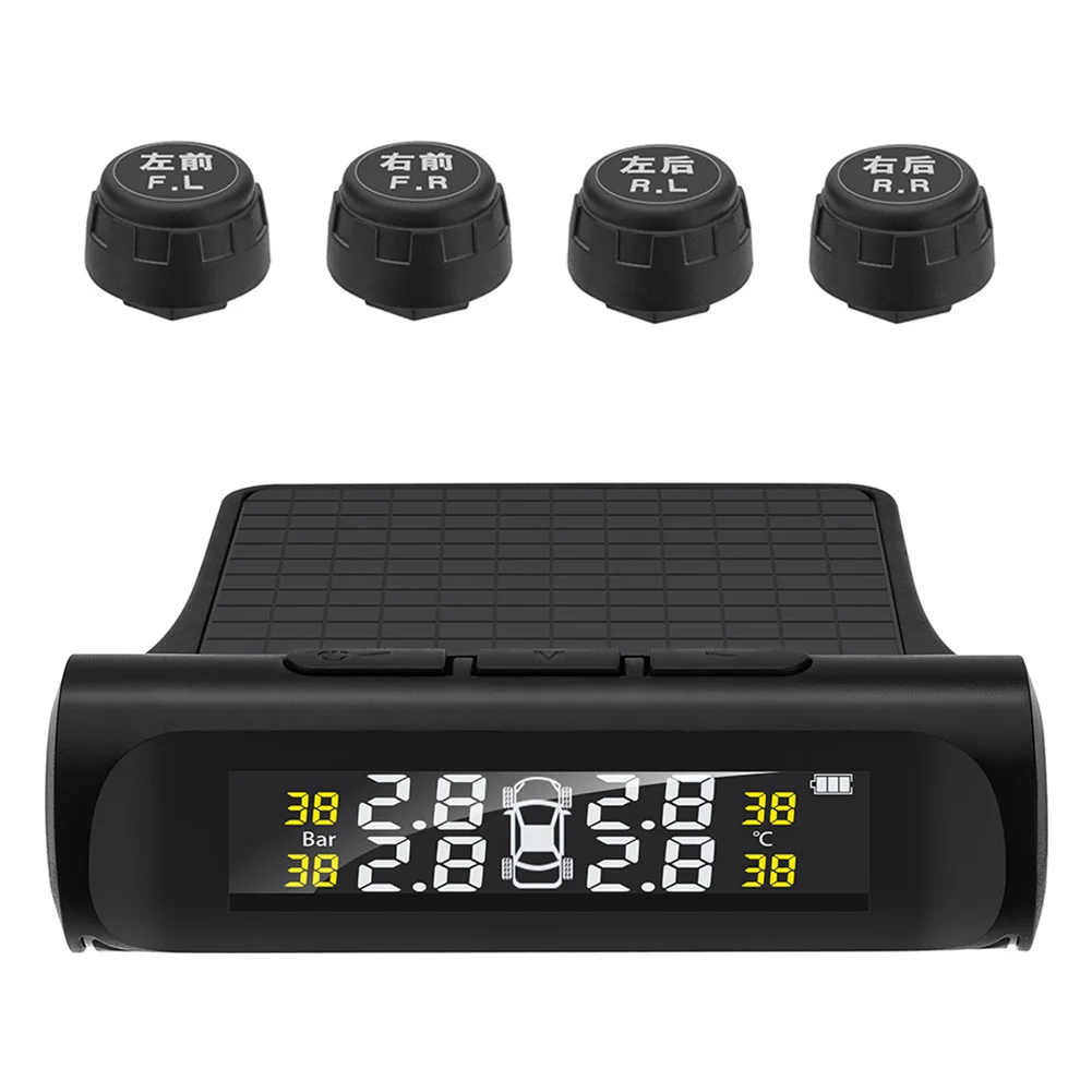 Solar Car TPMS Vehicle Tire Pressure Monitoring System with 4 External Sensors Monitoring Tyre Temperature Alarm System
Solar Car TPMS Vehicle Tire Pressure Monitoring System with 4 External Sensors Monitoring Tyre Temperature Alarm System