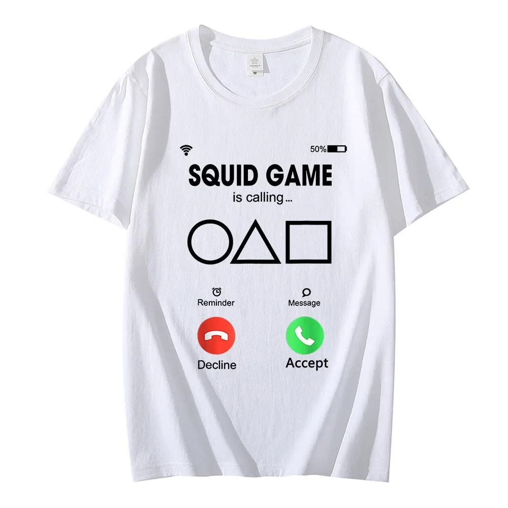 Летняя мужская футболка с принтом игры кальмар, модная футболка большого размера с круглым вырезом, повседневный универсальный топ с корот... 
Летняя мужская футболка с принтом игры кальмар, модная футболка большого размера с круглым вырезом, повседневный универсальный топ с корот...