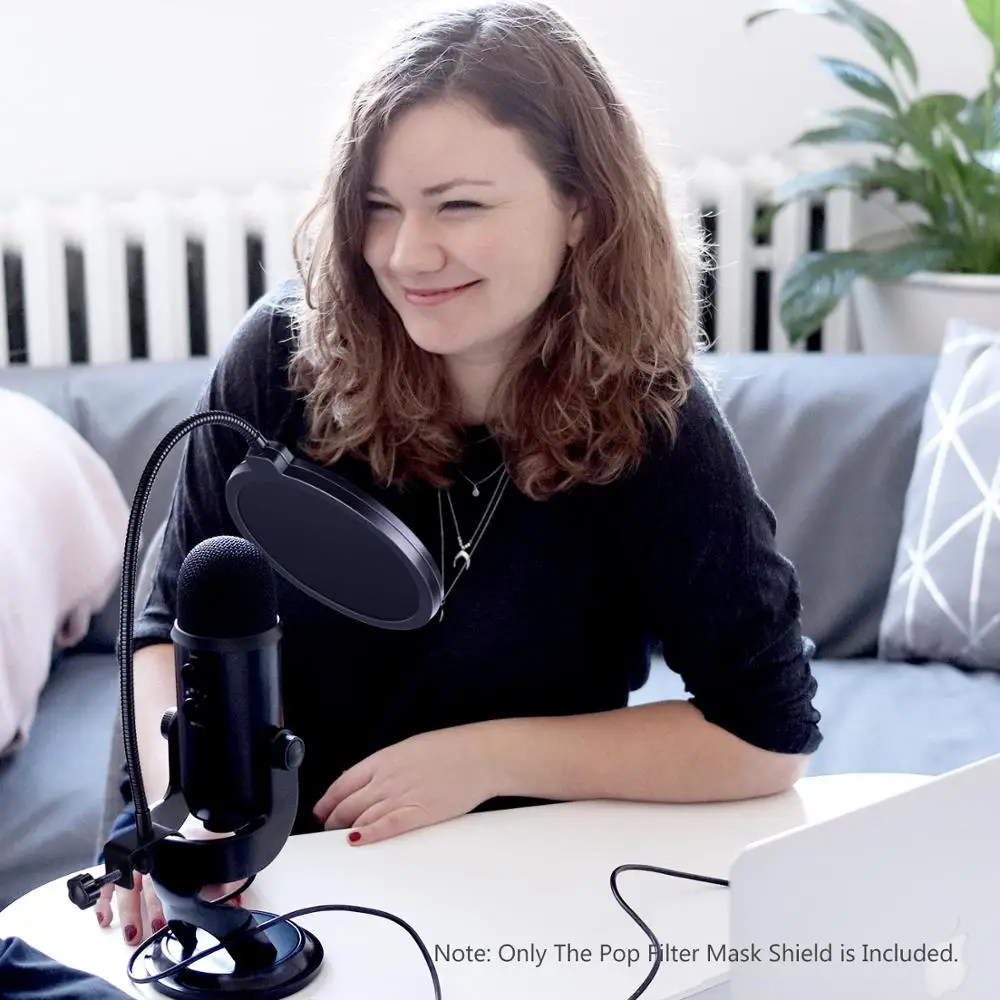 Поп-фильтр для микрофона Neewer защитная маска совместимая с Blue Yeti и любым другим