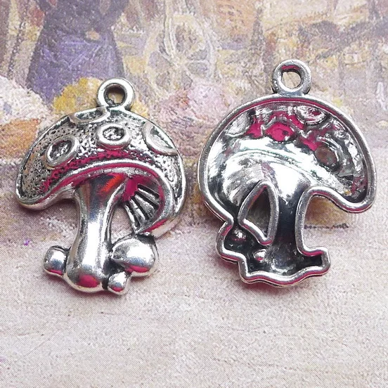 10pcs/Lot 25x20mm Mushrooms Alloy Charms Antique Silver Color Pendants for DIY Jewelry Making Charm
10pcs/Lot 25x20mm Mushrooms Alloy Charms Antique Silver Color Pendants for DIY Jewelry Making Charm