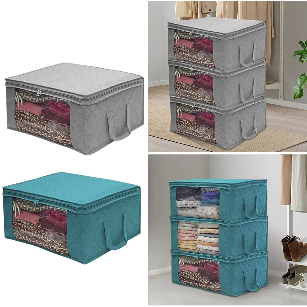 1/3Pcs Reusable Non-Woven Foldable Portable Suitcase Clothing Organizer Home Closet Storage Bags Container Bag Home Organizer
1/3Pcs Reusable Non-Woven Foldable Portable Suitcase Clothing Organizer Home Closet Storage Bags Container Bag Home Organizer