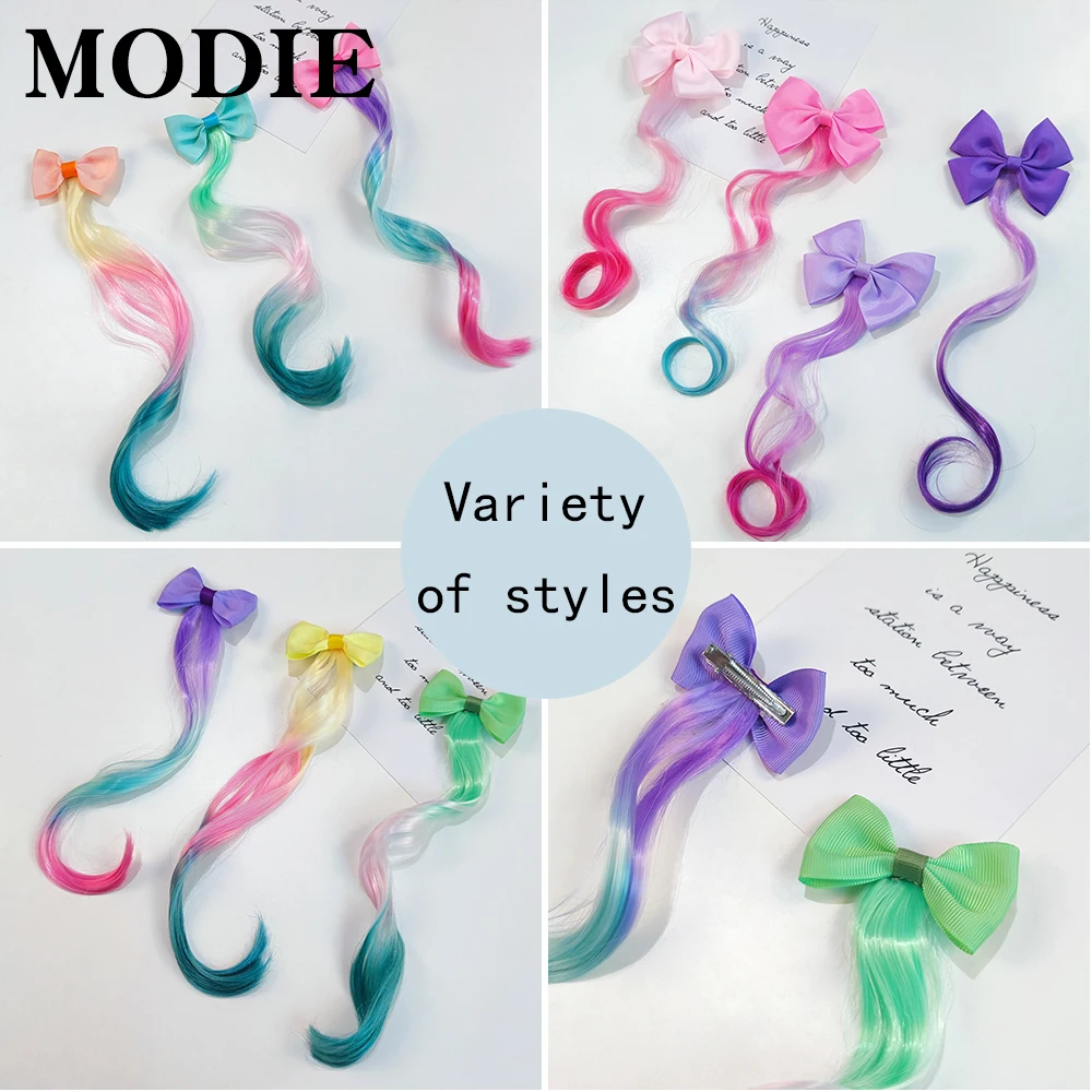 Modie Hot Sale Bow Knot Variety Style Hair Clips Headdress Ponytail Hair Wigs Accessories Colorful Wig For Girls
Modie Hot Sale Bow Knot Variety Style Hair Clips Headdress Ponytail Hair Wigs Accessories Colorful Wig For Girls