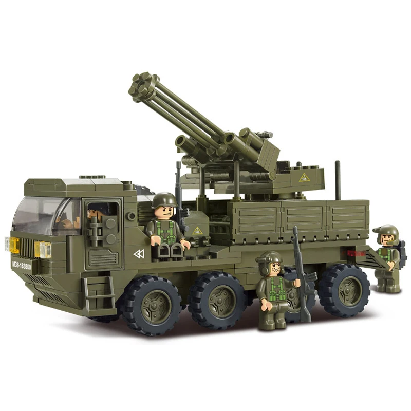 Конструктор Военный ww2 набор строительных блоков для 3d войск тяжелый грузовик 4
