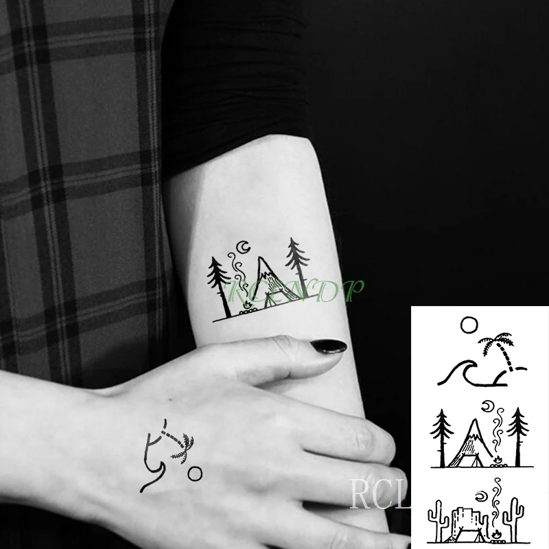 

Waterproof Temporary Tattoo Sticker Arrow Anchor Feather Fake Tatto Flash Tatoo Hand Back Foot For Girl Women Men Kids