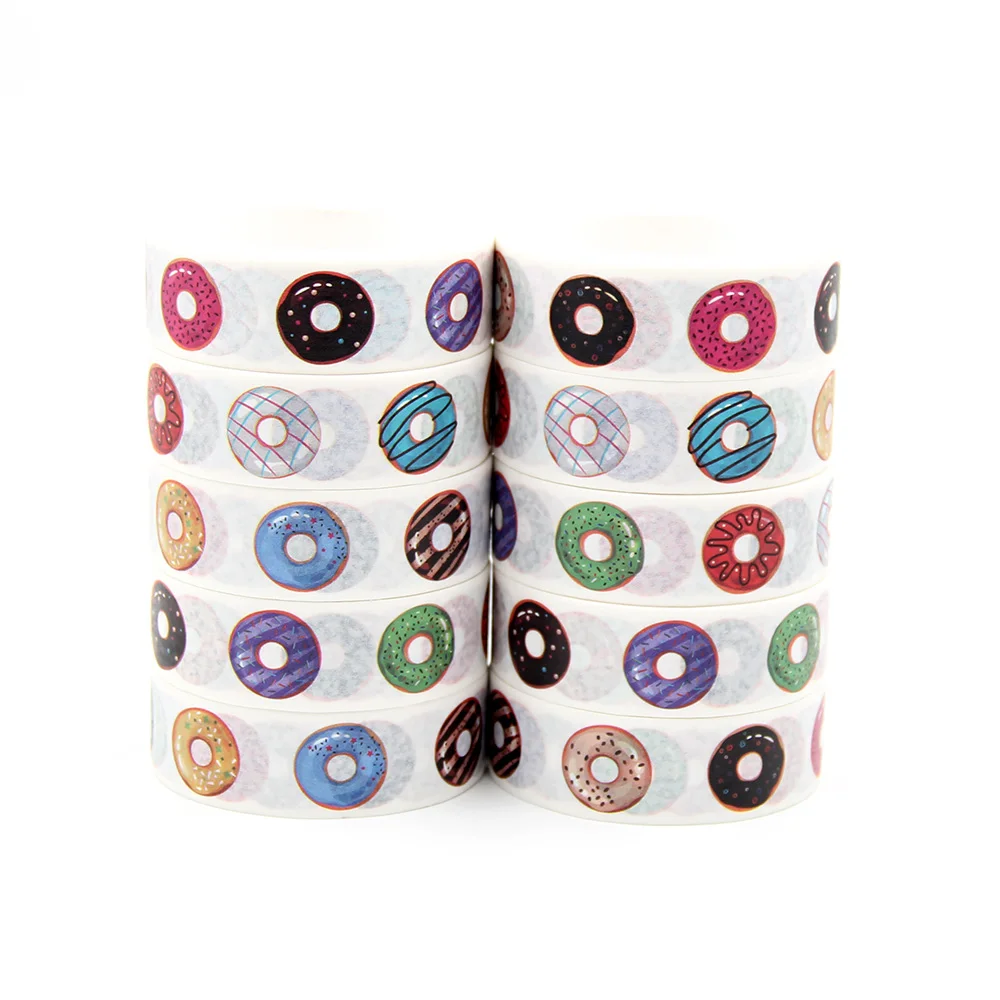 NEW 10pcs/Lot 15mm x 10m Colorful Donut Scrapbook Paper Masking Adhesive Washi Tape washi tape set designer mask
NEW 10pcs/Lot 15mm x 10m Colorful Donut Scrapbook Paper Masking Adhesive Washi Tape washi tape set designer mask