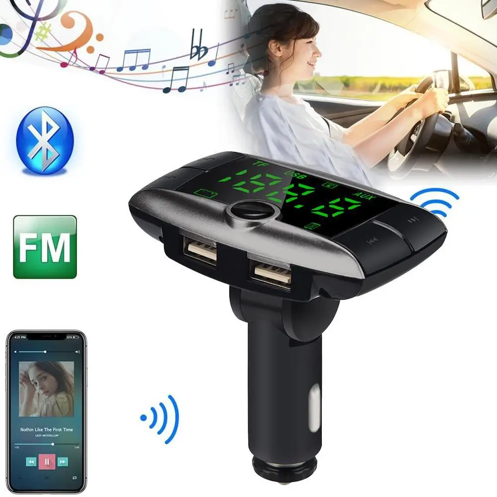 Car Kit Handsfree Wireless Bluetooth FM Transmitter LCD MP3 Player USB Charger 2.1A Car Accessories Handsfree
Car Kit Handsfree Wireless Bluetooth FM Transmitter LCD MP3 Player USB Charger 2.1A Car Accessories Handsfree