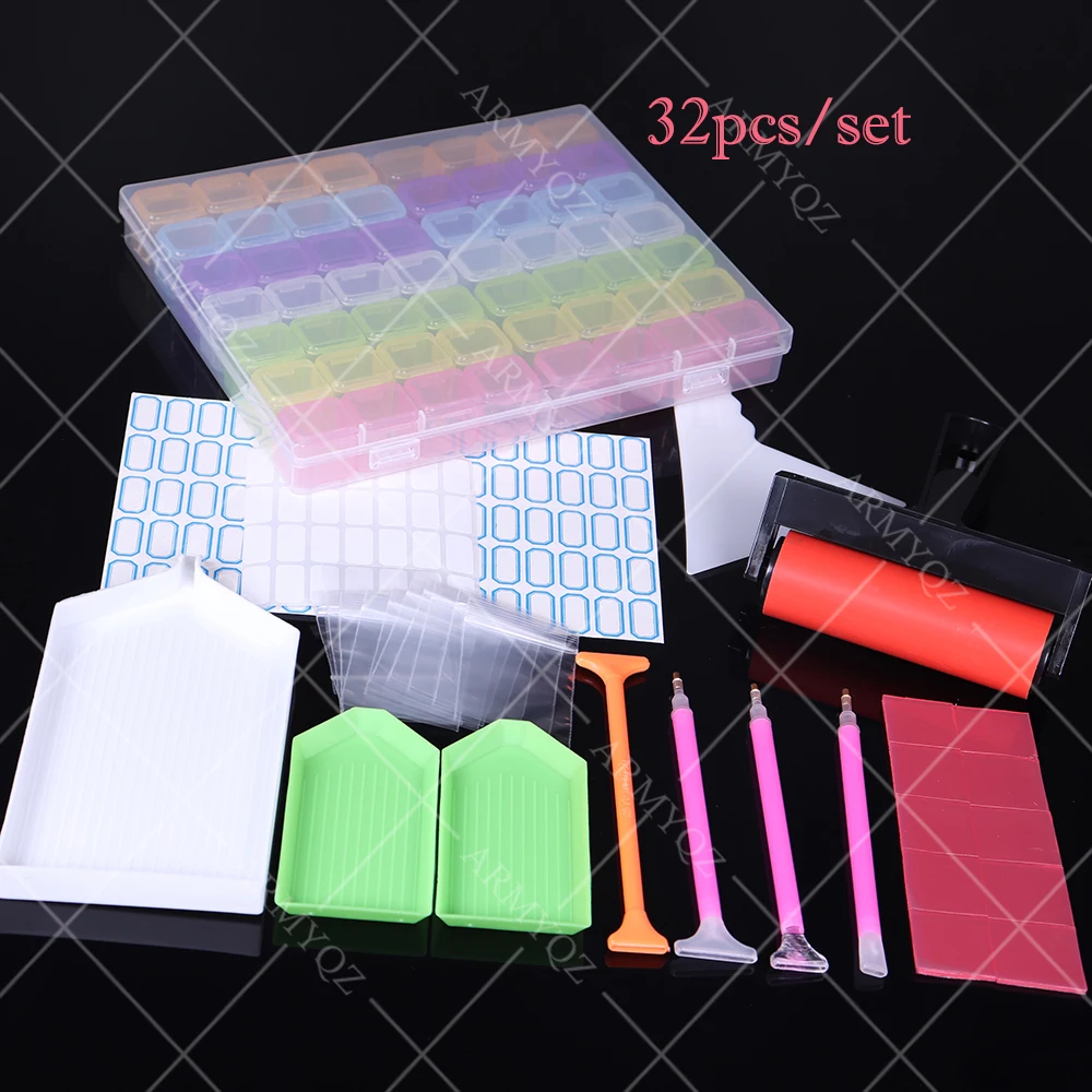 22pcs/set Diamond Embroidery Accessories 5D DIY Diamond Painting Cross Stitch Tools Roller Full Kits Rhinestones Boxes Cases
22pcs/set Diamond Embroidery Accessories 5D DIY Diamond Painting Cross Stitch Tools Roller Full Kits Rhinestones Boxes Cases