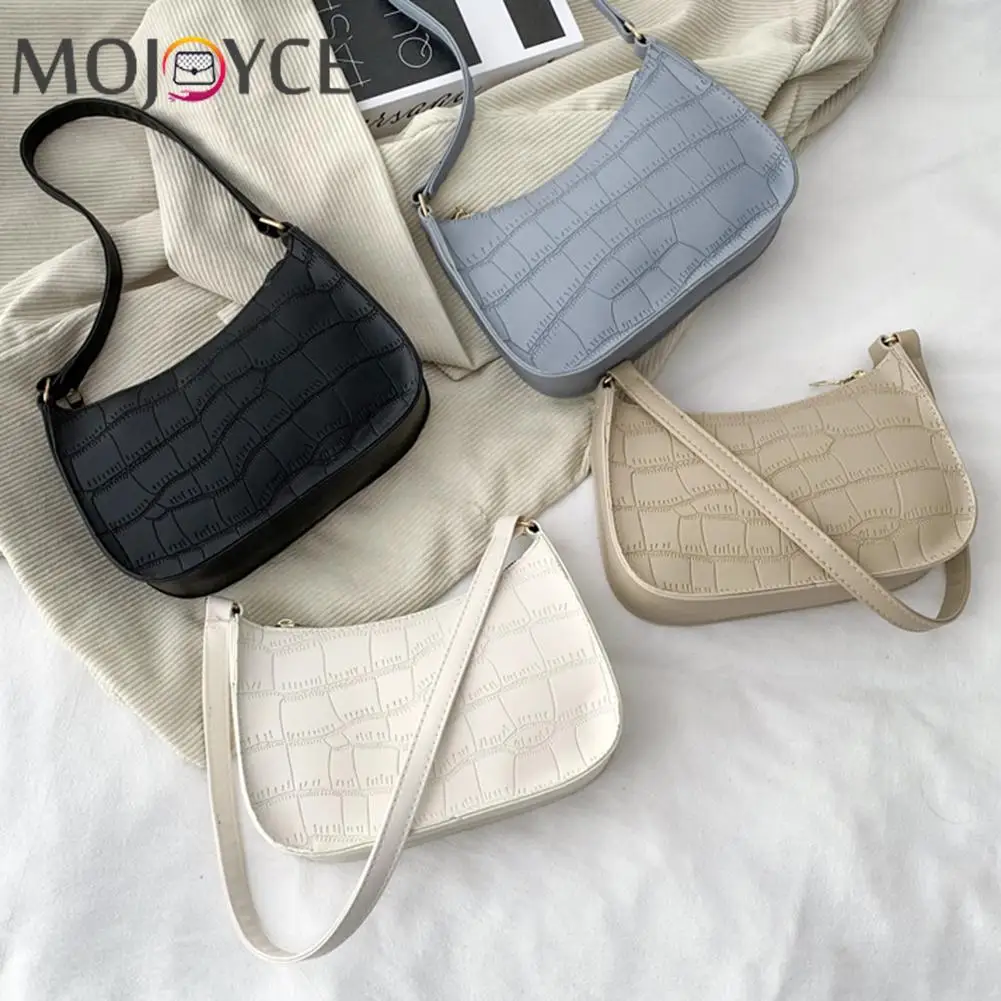 Portable Street Travel PU Leather Handbags Fashion Women Alligator Pattern Pure Color Shoulder Underarm Bag Casual Zipper Purse
Portable Street Travel PU Leather Handbags Fashion Women Alligator Pattern Pure Color Shoulder Underarm Bag Casual Zipper Purse