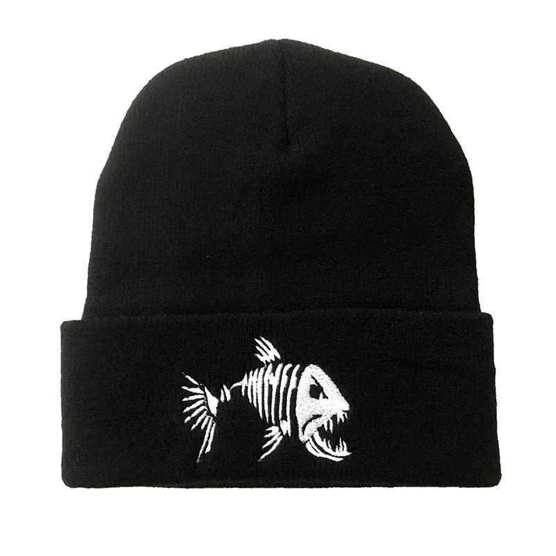 Зимние шапки для мужчин, вязаная шапка бини, шапка с вышивкой в виде рыбьих костей, однотонная Черная шапка в стиле хип-хоп, женские лыжные ша...
Зимние шапки для мужчин, вязаная шапка бини, шапка с вышивкой в виде рыбьих костей, однотонная Черная шапка в стиле хип-хоп, женские лыжные ша...