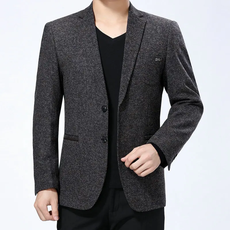 Black Coffee Slim Fit Blazers Men Smart Casual Jacket Suit Autumn Spring Notched Collar Design Single-Breasted Oufits Garment
Black Coffee Slim Fit Blazers Men Smart Casual Jacket Suit Autumn Spring Notched Collar Design Single-Breasted Oufits Garment