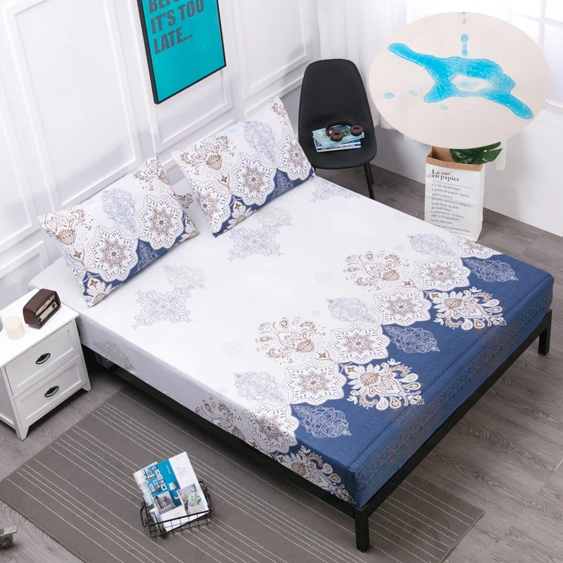 Polyester Waterproof Bed Mattress Cover Watertight Mattress Protector Pad Fitted Sheet Separated Water Bed Linens with Elastic
Polyester Waterproof Bed Mattress Cover Watertight Mattress Protector Pad Fitted Sheet Separated Water Bed Linens with Elastic