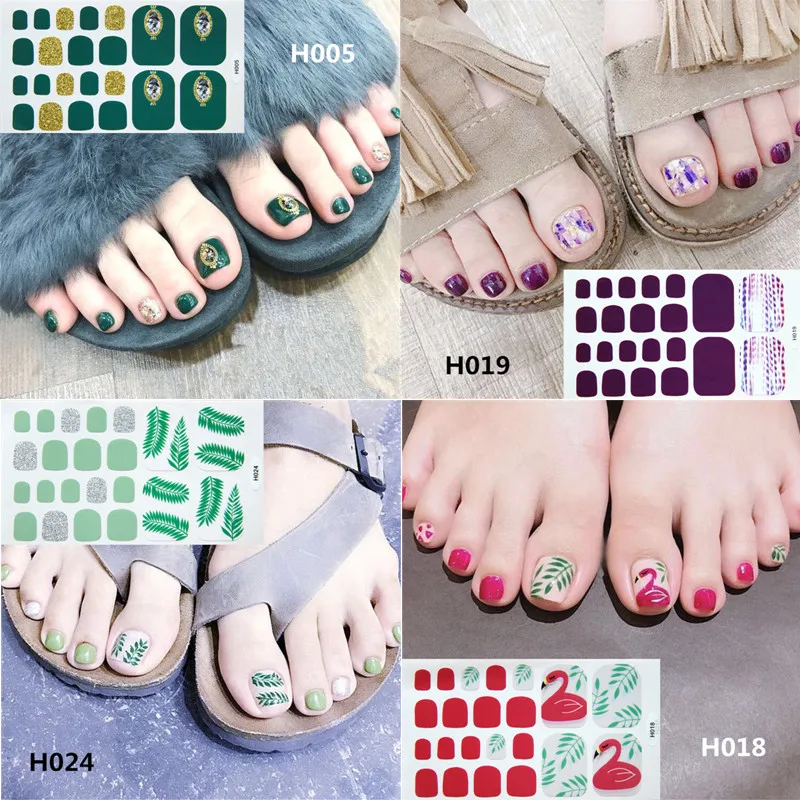22tips/sheet Toe Nail Stickers Waterproof Fashion Toe Nail Wraps Nail Art Full Cover Adhesive Foil Stickers Manicure Decals
22tips/sheet Toe Nail Stickers Waterproof Fashion Toe Nail Wraps Nail Art Full Cover Adhesive Foil Stickers Manicure Decals