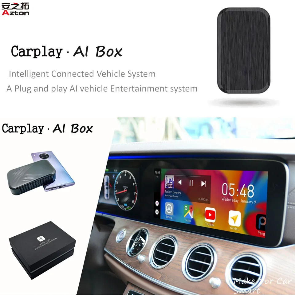 CarPlay box Android for Mercedes A B CLA CLS E GLA GLE GLS SL GLC S C Class Universal Original Car Update To Smart System AI Box
CarPlay box Android for Mercedes A B CLA CLS E GLA GLE GLS SL GLC S C Class Universal Original Car Update To Smart System AI Box